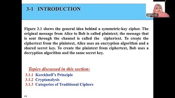 MECR0013 Cryptography Ch 3 Part 1 Traditional Symmetric-Key Cipher