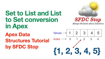 Set to List and List to Set conversion in Apex | Apex Data Structure Tutorials by SFDC Stop