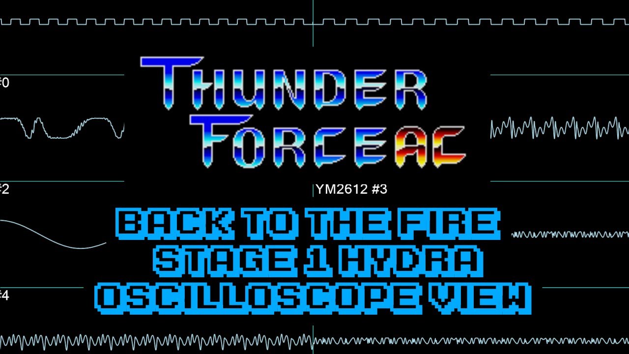 Thunder Force AC - Back To The Fire (STAGE 1 HYDRA) - In Oscilloscope View!