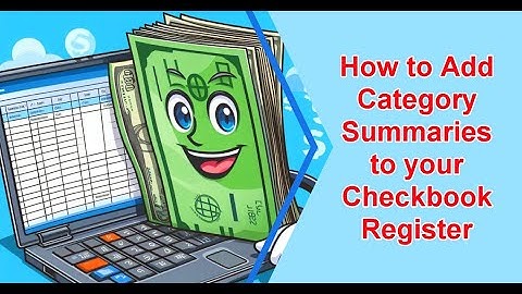Excel Checkbook - How to Add Category Summaries