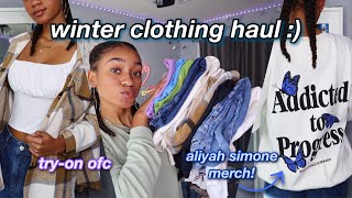 *comfy &amp; cute* winter try-on clothing haul 2020! pacsun, yesstyle, and youtuber merch :)