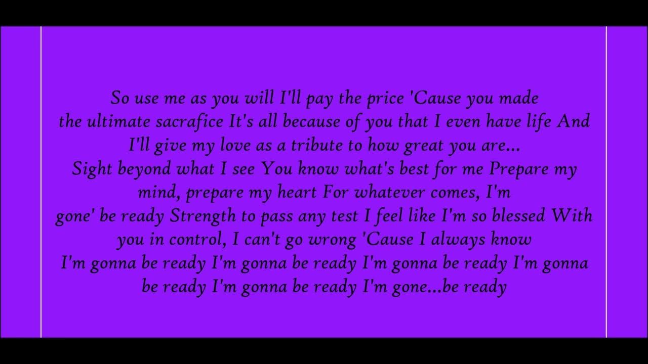 Yolanda Adams I Am Gonna Be Ready Lyrics Yolanda Adams, I'm Gonna Be Ready Lyrics - YouTube