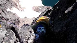 Matt Moniz Mount Neva North Ridge 4th Class Crux Pitch