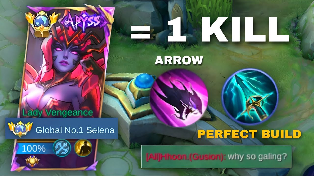 SELENA 1 ARROW + PERFECT BUILD = 1 KILL (BEST BUILD) | SELENA TOP 1 GLOBAL | MVP GAMEPLAY - MLBB