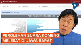 Perolehan Suara Komeng Melesat di DPD Jawa Barat dari 8,32 Persen Data Masuk