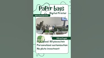 Direct to Packaging CMYK Pigment Single Pass Printer on Paper Bags
