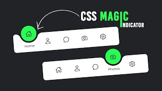 Magic Navigation Menu Indicator using Html CSS & Javascript | Curve Outside Effects