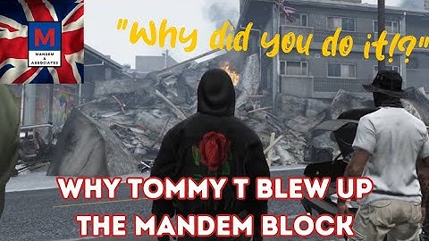 This is why Tommy Blew up the block. (Mandem NoPixel GTA RP)