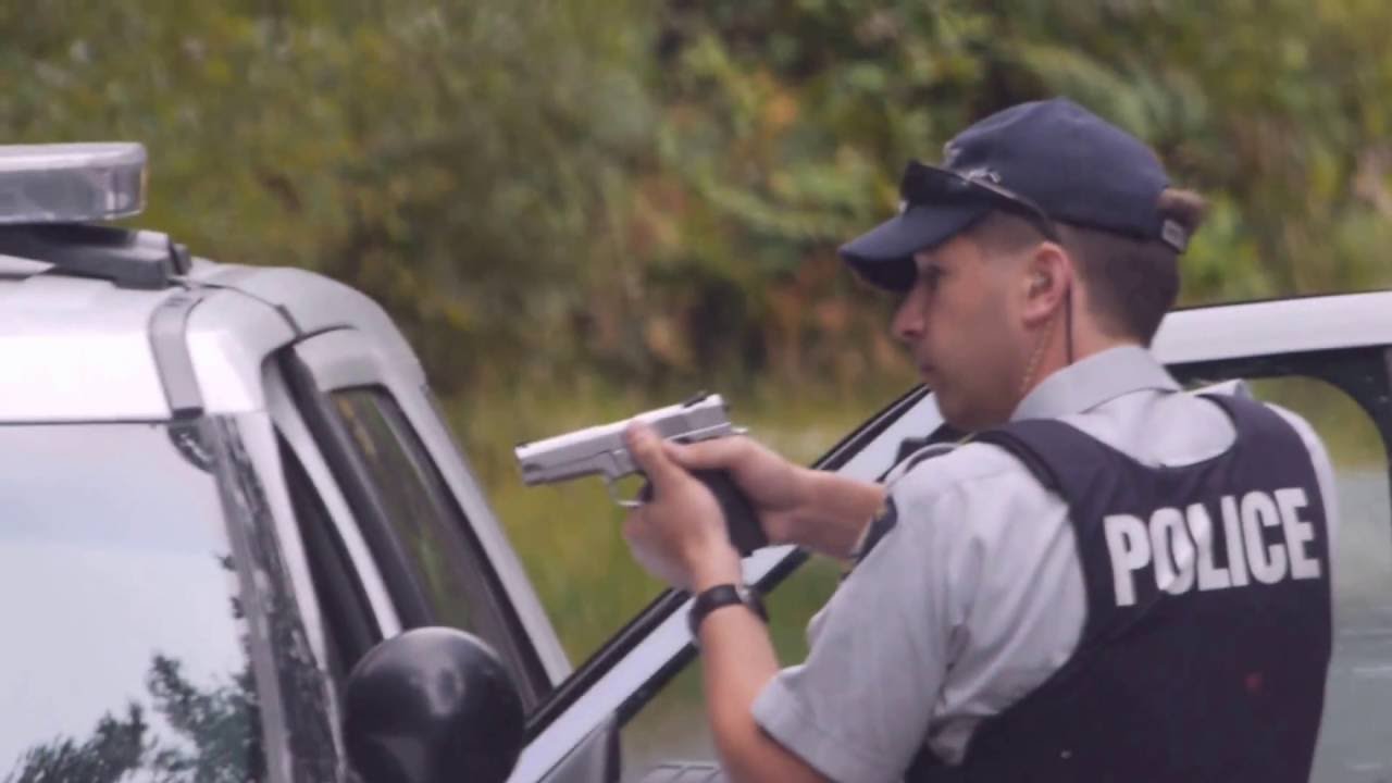 Gun point arrest  Beecher Bay Rd