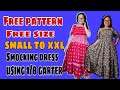 DIY SMOCKING DRESS WITH PUFF SLEEVE/ PATTERN CUTTING SEWING  TUTORIAL