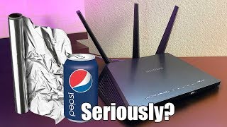 DIY Router Booster, Dose It Even Help? Aluminum foil + Soda Can screenshot 2