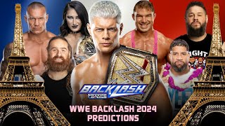 WWE BACKLASH 2024 MATCH CARD PREDICTIONS