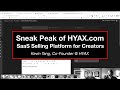 Sneak Peak of HYAX.com - A New Selling Platform for Digital Creators, with Kevin Tang