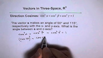 Find Direction Cosines Vector R3