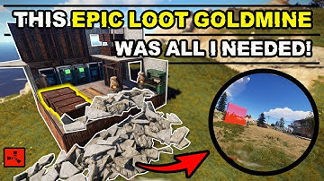 This DECAYED LOOT GOLDMINE Helped me WALL IN a Monument! - Rust Solo
