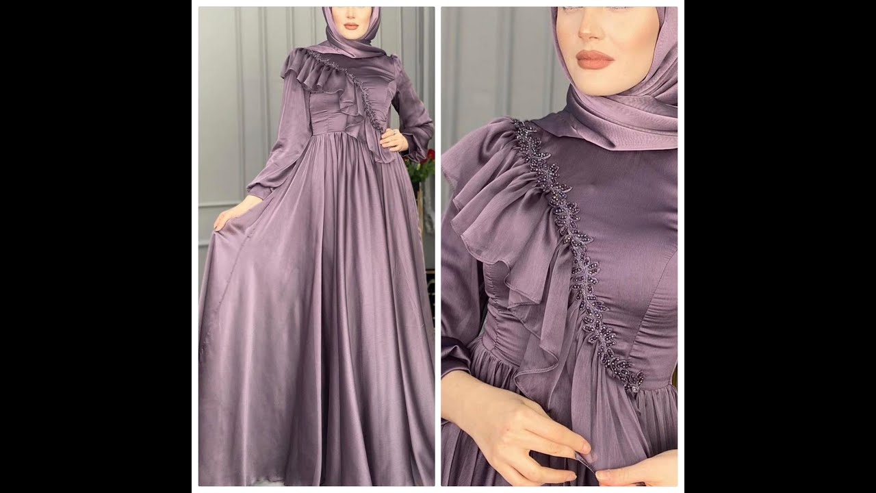 طريقه عمل فستان سواريه  سيمبل للمحجبات ولأصحاب الذوق الرفيع والرقيق بطريقه بيبو للسهل الممتنع 💕