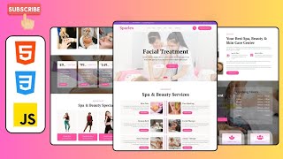 Responsive Beauty Parlour Website Design Using HTML , CSS & JavaScript With Free Source Code