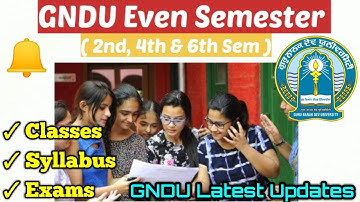 GNDU Even Semester 2023 Updates || Gndu Even Semester Exams || Gndu 2nd, 4th & 6th Semester Exams