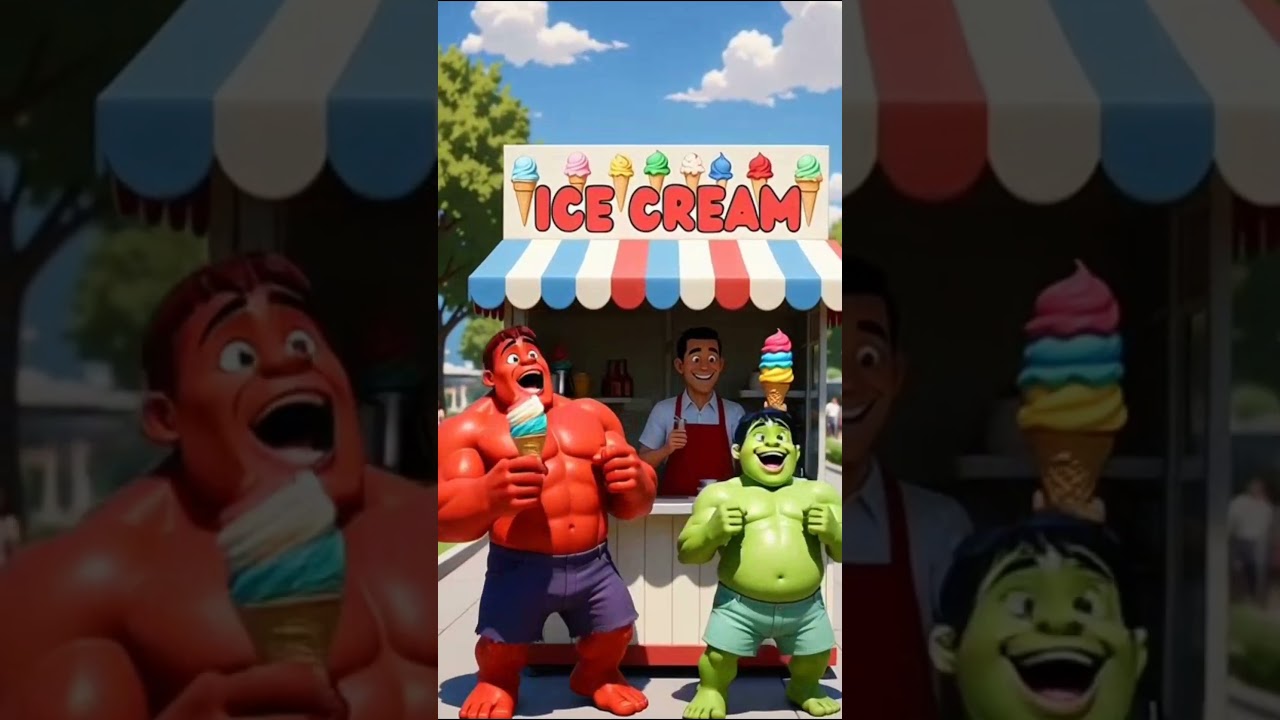 Red Hulk aur Simple Hulk ki Funny Ice Cream Story 😂 | Comedy Cartoon Video
