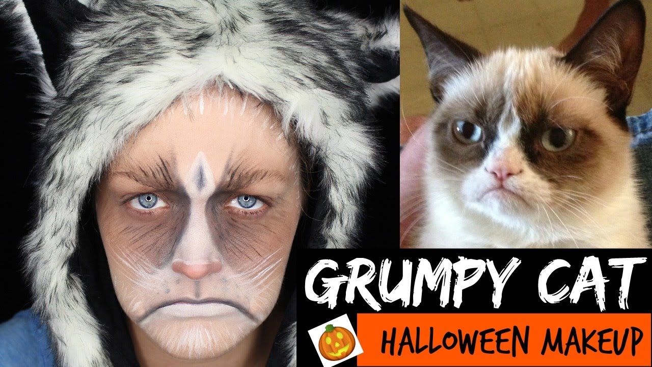 EASY Grumpy Cat Halloween Makeup Tutorial KVD Metal Matte Palette