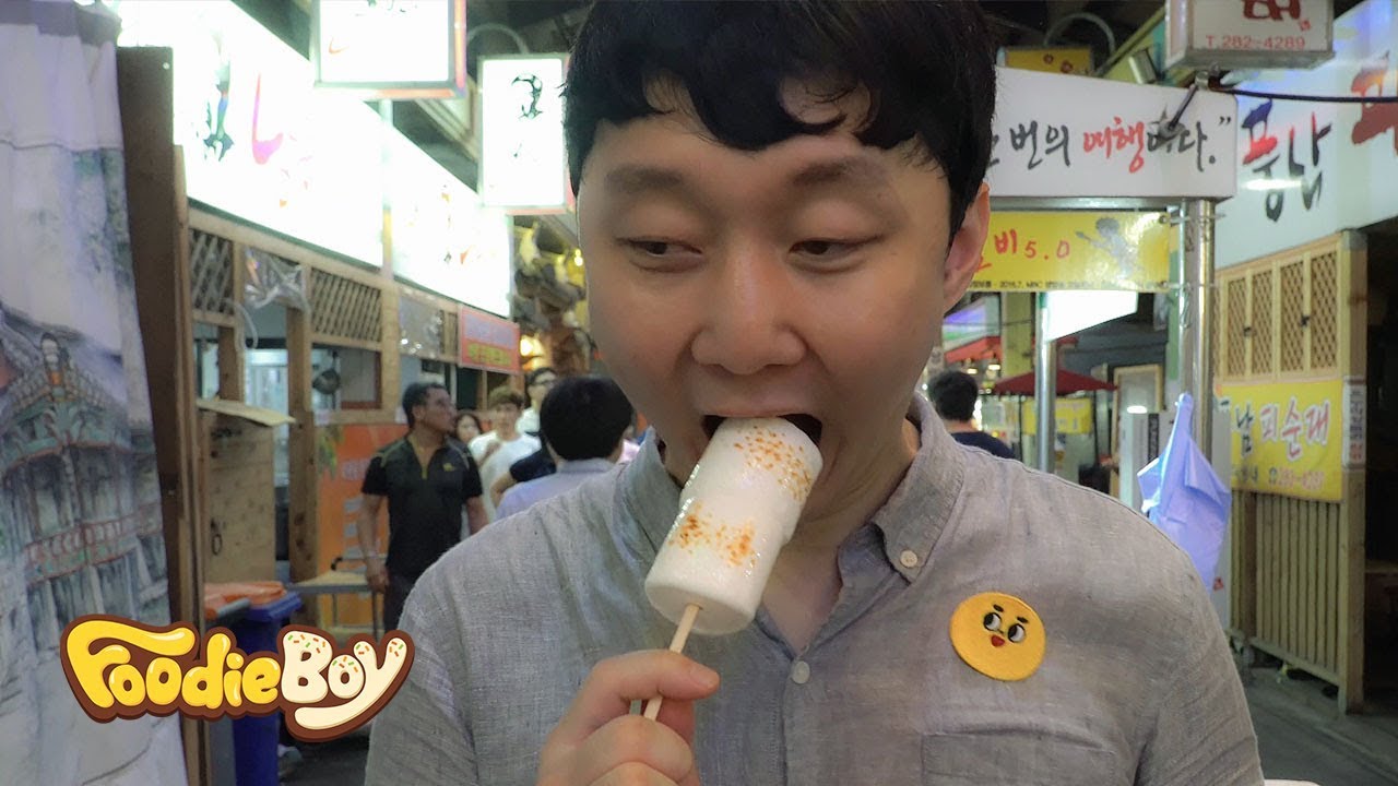 마시멜로 구이 / Roasted Marshmallow Korean Street Food / 전주 남부야시장 길거리 음식