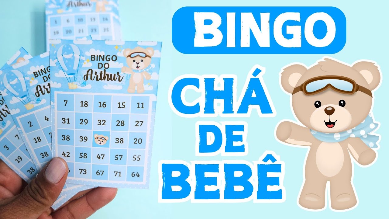 Como fazer bingo para chá de bebê | Ursinho Baloeiro Aviador