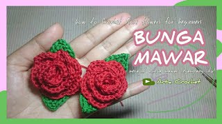 EASY CROCHET ROSE TUTORIAL FOR BEGINNERS