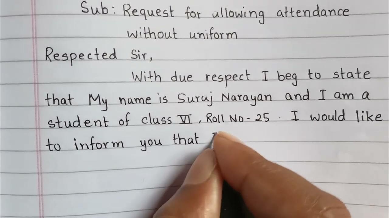 Application for not wearing school uniform YouTube