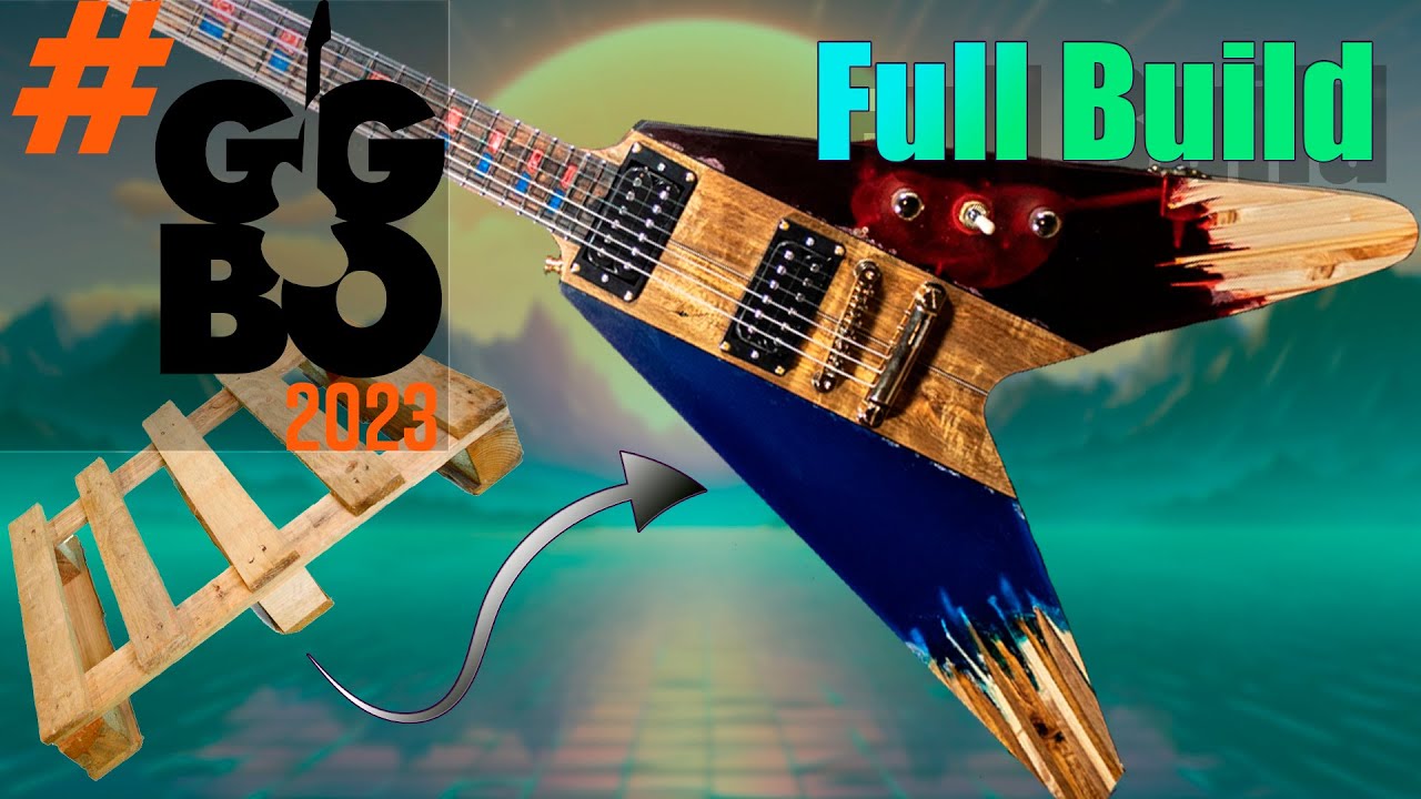 Создание уникальной ГИТАРЫ из ПОДДОНОВ: сочетание эпоксидной смолы и изделий из дерева