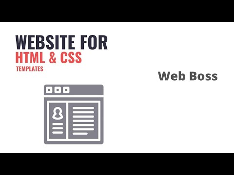 HTML & CSS Template Websites for 2021 - Web Boss
