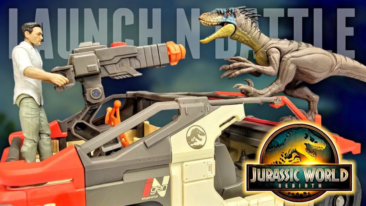 Mattel Jurassic World Rebirth Launch N Battle Vehicle w/ Martin