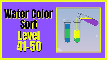 Water Color Sort Level 41-50 Walkthrough Solution iOS/Android