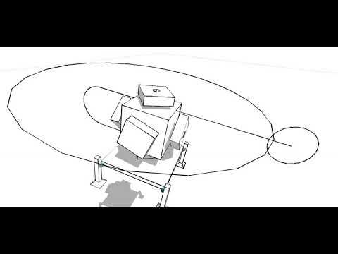 MS Physics + Sketchup Reaction wheel simulated helicopter