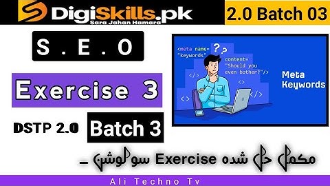 SEO Exercise 3 Batch 3 | digiskills seo exercise 3 batch 3 | dstp 2.0 SEO exercise 3 batch 3