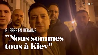 Ukraine : le président Zelensky se filme à Kiev avant l'arrivée des Russes