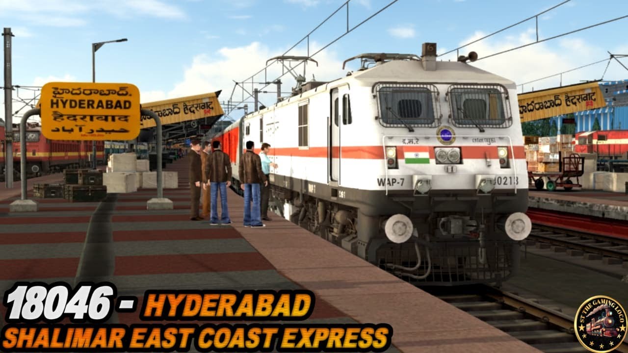 Morning Journey | 18046-Hyderabad - Shalimar East Coast Exp | Railworks| TS Classic