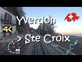 Ref:ArZLAFvgpjw Cab ride 4k travys : yverdon-les-bains - ste croix r12 suisse / schweiz / switzerland / swiss  