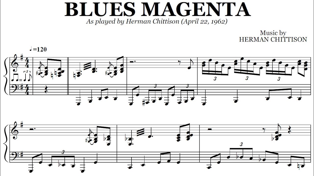 Herman Chittison - Blues Magenta | Transcription
