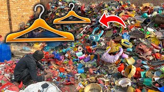Plastic Hanger Making Process | Amazing Process of Plastic Scrap Recycling | Hanger Manufacturing