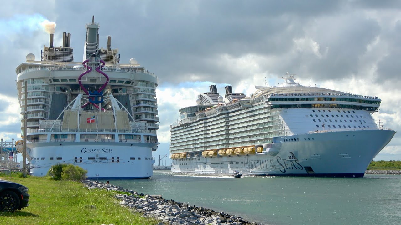 Harmony and Oasis Depart Port Canaveral!
