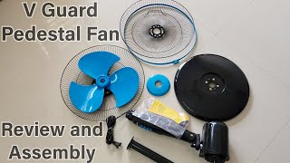 V Guard High Speed Pedestal Fan Unboxing and  Assembling | Fitting