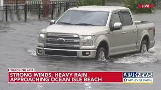 Streets flood in Ocean Isle Beach