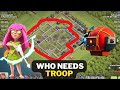 Base deleted with just blimp and heroes (Clash Of Clans) COC