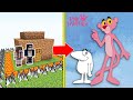 Chú Báo Hồng Tấn Công Nhà Được Bảo Vệ Bởi bqThanh và Ốc Trong Minecraft (Pink Panther)