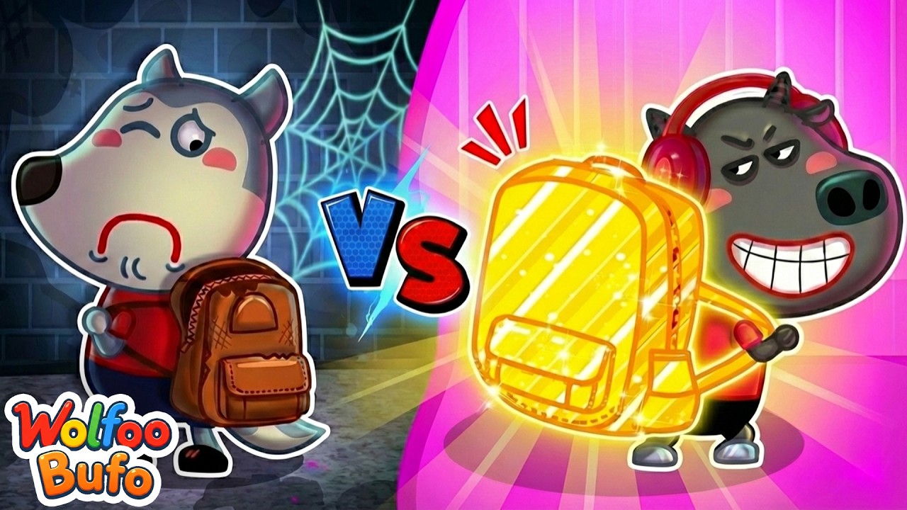 Wolfoo and Bufo | Poor Backpack vs Rich Backpack - Kids Learn Good Manners