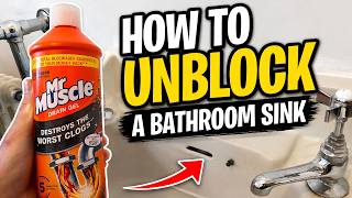 How to unblock a bathroom sink UK (Under 2 minutes)