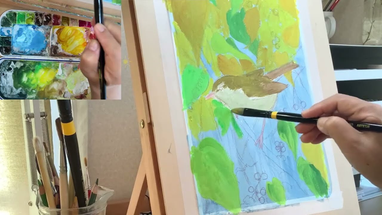 ZINEイラスト制作ライブ｜ウグイス2 - YouTube