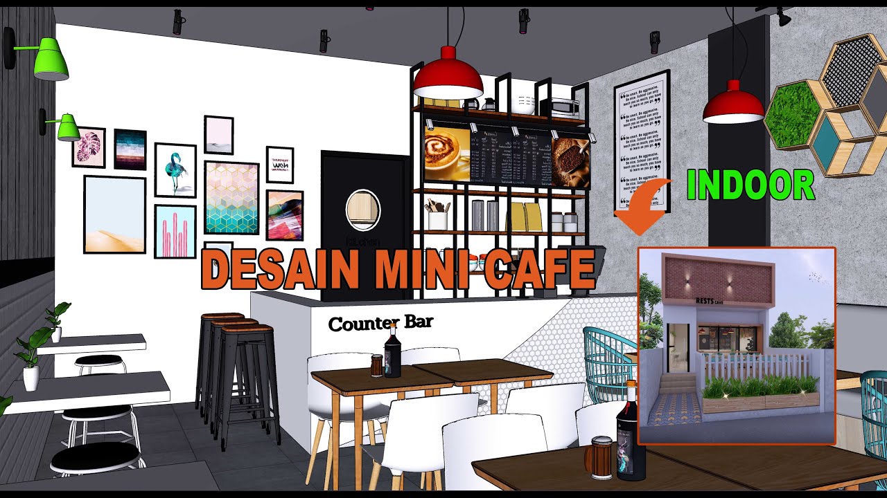  Desain  cafe  indoor outdoor  5x14 m YouTube