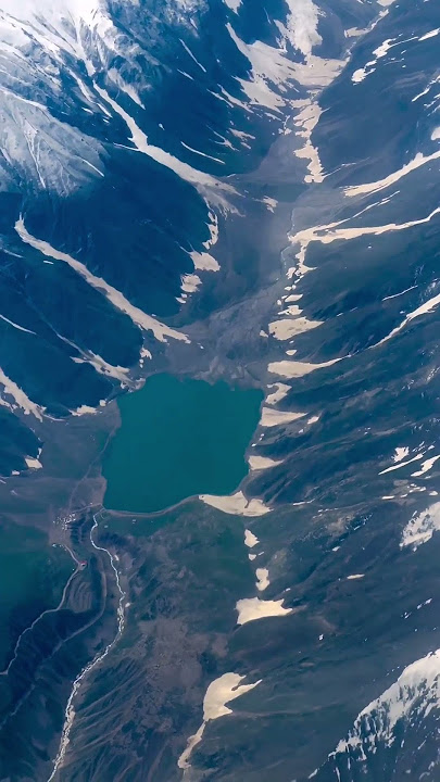 Lake Saif-ul-Malook from Top 🏔️😍#saifulmalook #naran #pakistan #flight #snow #travel #travelviness