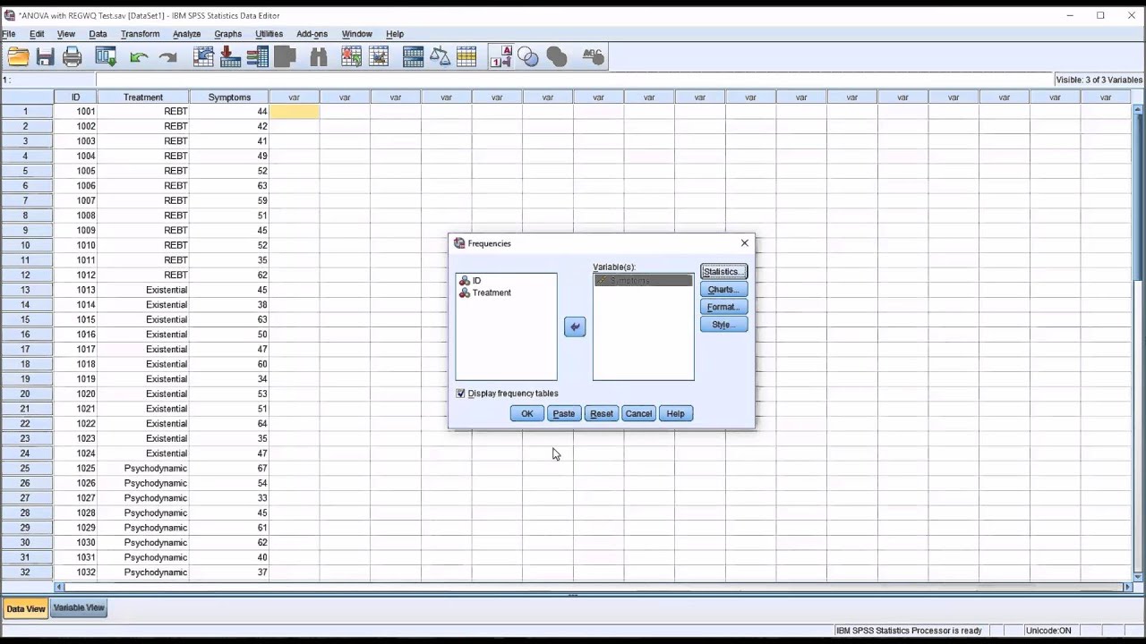 calculate standard error of the mean spss ibm